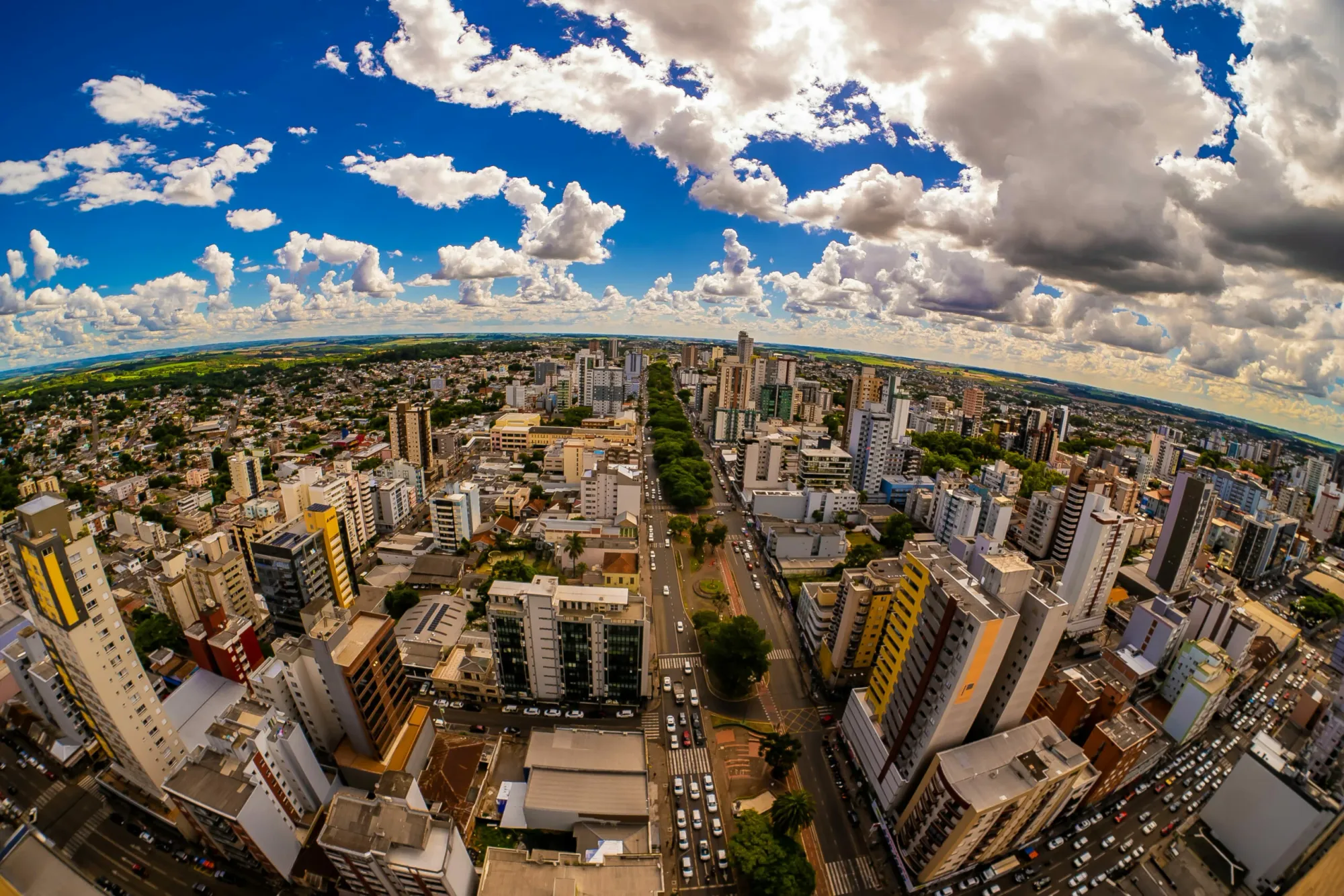 cidade de passo fundo vista de cima