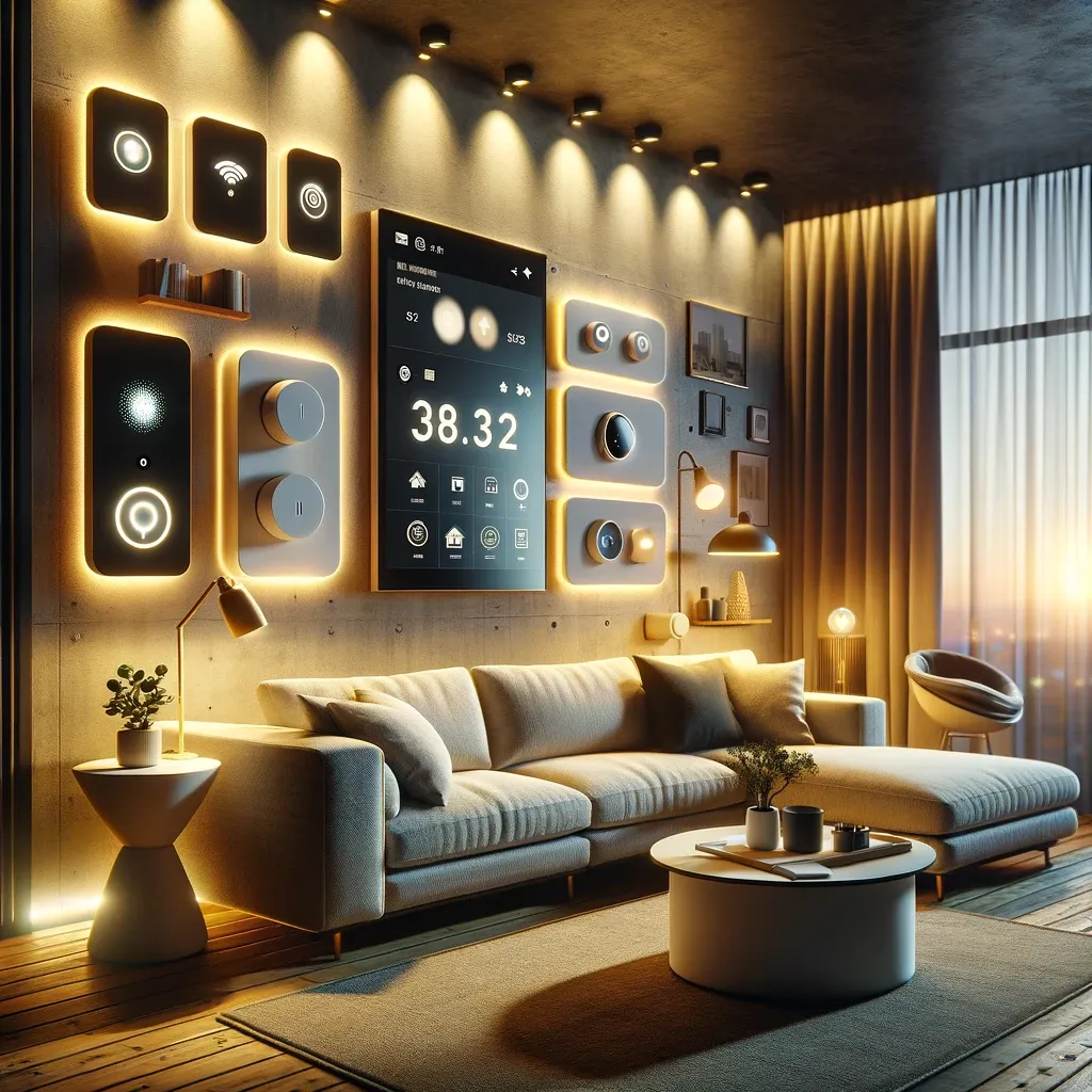 sala de uma casa com automação residencial